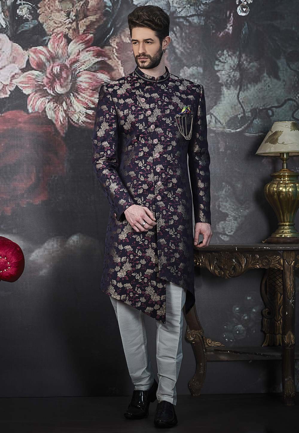 floral indo western dresses for male