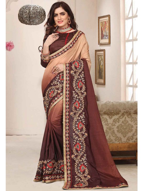 Brown Colour Silk Saree.