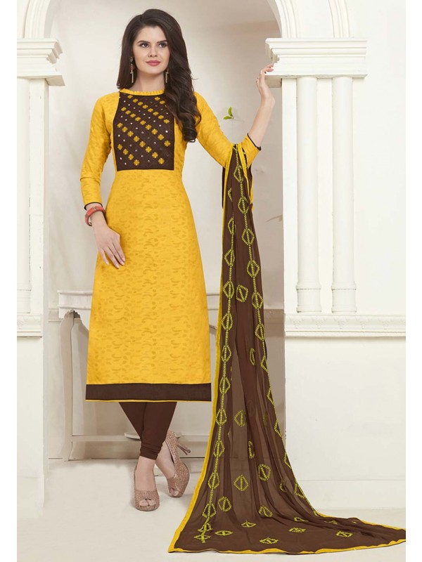 Yellow Colour Designer Salwar Suit.