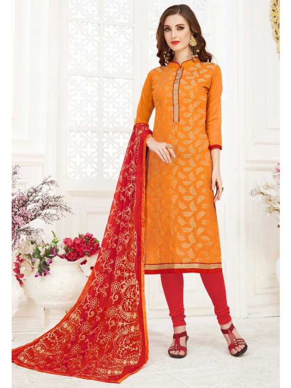 Orange Colour Indian Salwar Kameez.