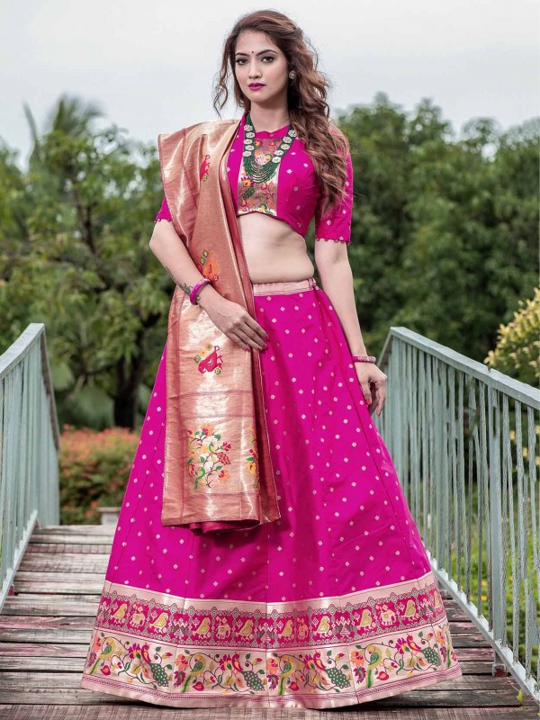 Pink Colour Silk Designer Lehenga Choli.