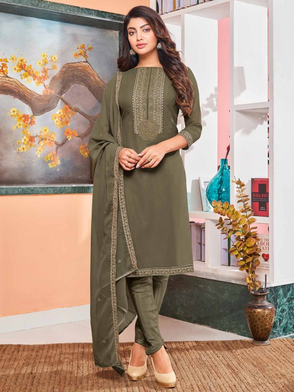 Green Colour Women Salwar Suit in Georgette Fabric.