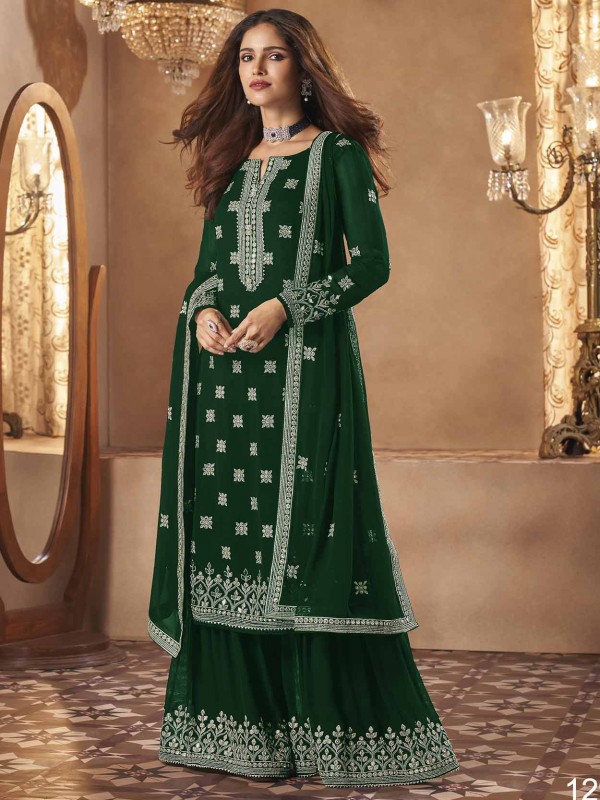 Green Colour Salwar Kameez in Georgette Fabric.