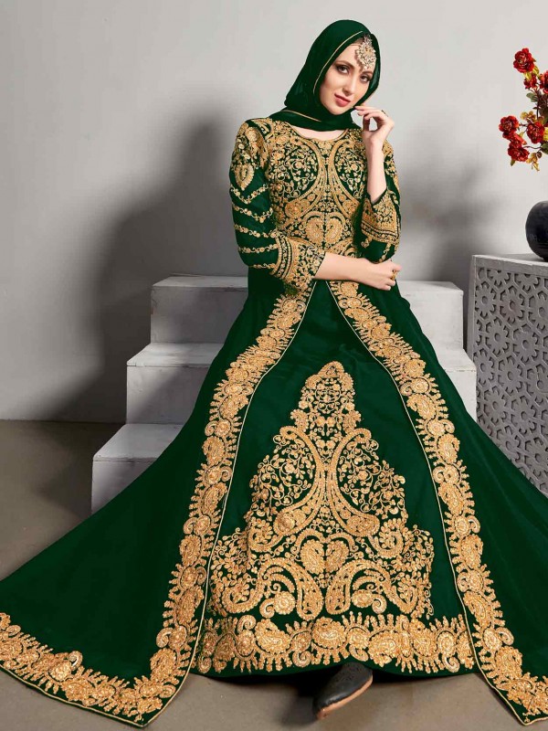 Green Colour Designer Salwar Kameez in Georgette Fabric.