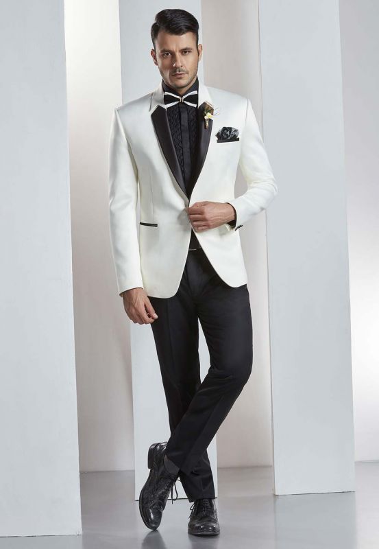 White Color Designer Party Wear Suit.