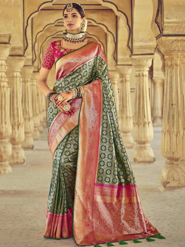 Green Colour Kanjivaram Silk Saree.