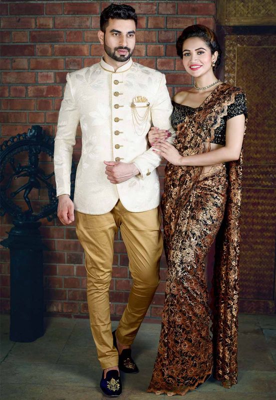 Cream Colour Jodhpuri Suit.