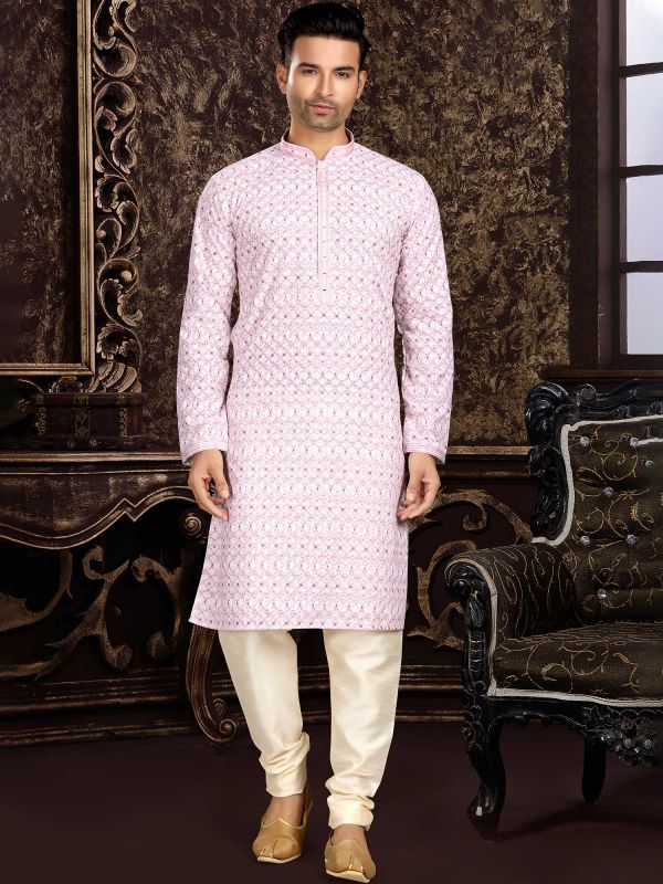 Pink Digital Printed Kurta Pyjama Set