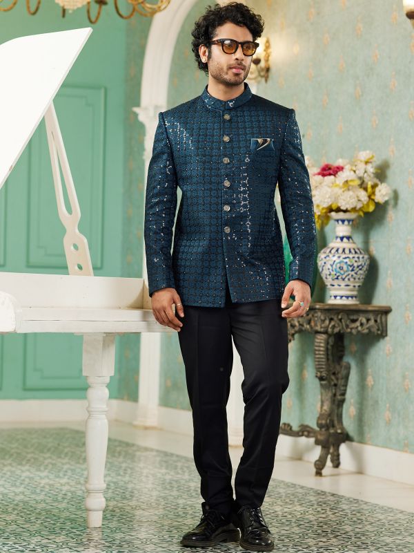 Blue 3-piece elegant formal fashion Men suits – paanericlothing