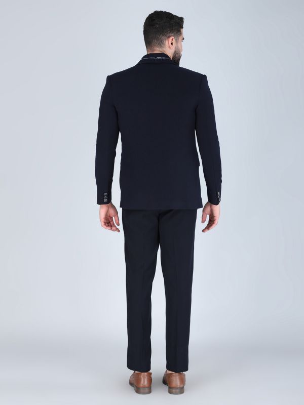 Navy Blue Designer Tuxedo Suit For Mens