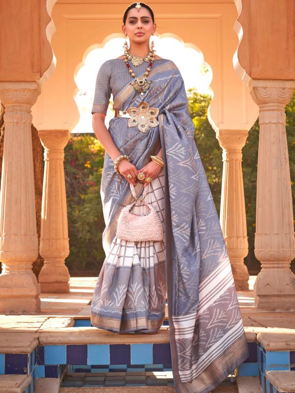 Blue Festive Wear Art Silk Saree