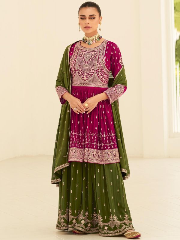 Pink Embroidered Pakistani Style Salwar Kameez