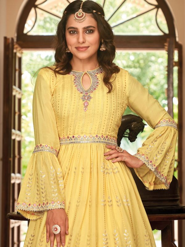 Buy Yellow Haldi Dress for Women Online from India's Luxury Designers 2023