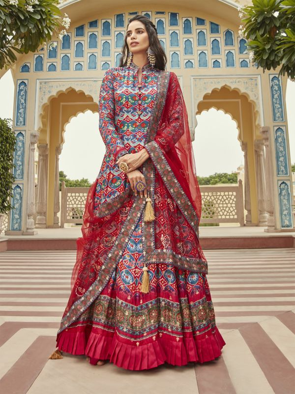 Multicolor Readymade Anarkali Style Salwar Suit