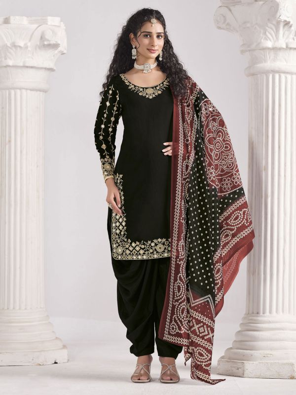 Black Mirror Work Augmented Salwar Kameez