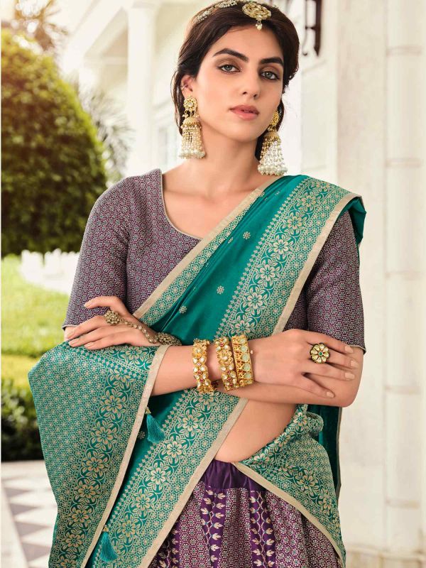 Purple Traditional Lehenga Choli With Dupatta