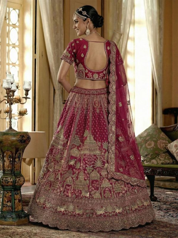 Pink Designer Lehenga Set With Two Dupatta