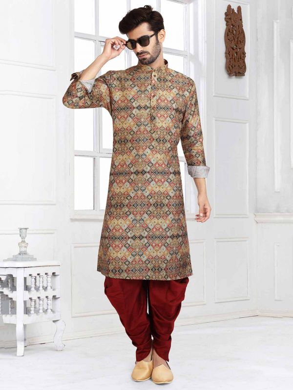 VM By VASTRAMAY Men's Black Cotton Blend Pathani Suit Set – vastramay