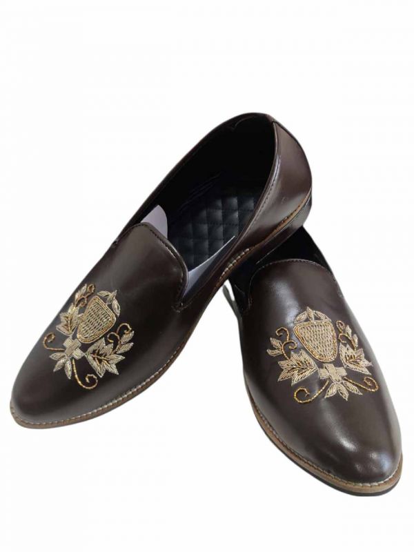 Dark Brown Colour Leather Mens Shoes.