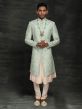 Pista Green Colour Silk Indian Wedding Sherwani.