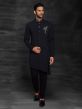 Stylish Designer Men's Indo Western Black Colour in Imported Fabric.
