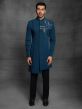 Blue Colour Imported Fabric Indowestern Dress.