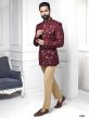 Maroon Colour Imported Fabric Printed Designer Jodhpuri Suit.