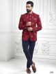 Fabulous Maroon Colour Embroidery Work Jodhpuri Suit.