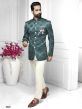Green Colour Imported Fabric Men's Jodhpuri Suit.
