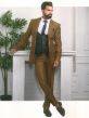 Brown Colour Imported Fabric Designer Three Piece Suit.