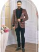 Rust Colour Imported Fabric Mens Designer Suits.