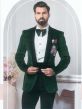 Stylish Green Colour Imported Fabric Mens Tuxedo Suit .