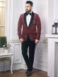 Maroon Colour Imported Fabric Party Wear Suit.