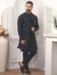 Fabulous Black Colour Imported Fabric Designer Long Kurta Jacket.