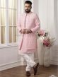 Pink Colour Imported Fabric Mens Long Kurta Jacket.