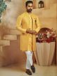 Yellow Colour Imported Fabric Designer Long Kurta Jacket.