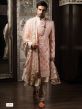 Peach Silk Embroidered Sherwani With Stole