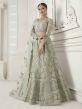 Pista Green Colour Net Fabric Women Lehenga.