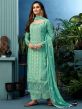 Turquoise Colour Shantoon Fabric Salwar Suit.