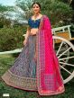 Blue Colour Silk Designer Lehenga Choli.