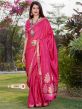 Pink Colour Banarasi Silk Designer Saree.