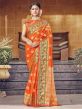Orange Colour Silk Designer Saree.