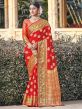 Red Colour Silk Traditional Saree.