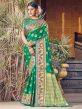Silk Designer Saree Green Colour.