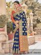 Blue Colour Silk Party Wear Saree.