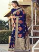 Blue Colour Silk Party Wear Saree.