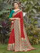 Red Colour Silk Party Wear Saree.