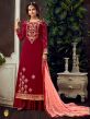 Maroon Colour Georgette Fabric Party Wear Salwar Suit.