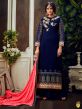 Navy Blue Colour Georgette Designer Salwar Suit.