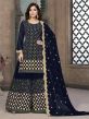 Blue Colour Georgette Sharara Salwar Suit.